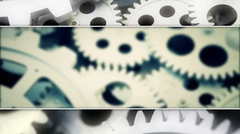 Gear system rotation Stock Footage 31066828