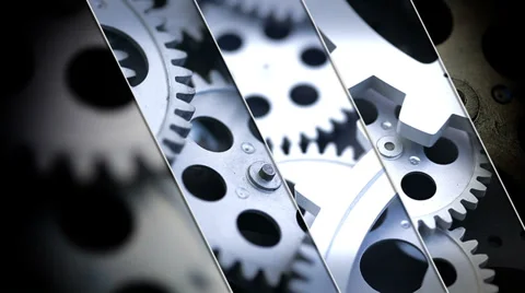 Gear system rotation Stock Footage 31980295
