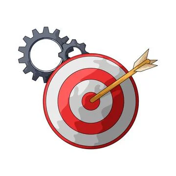 Gear with Target illustration 스톡 일러스트