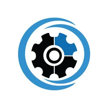 Gear target logo icon design vector Stock Illustration
