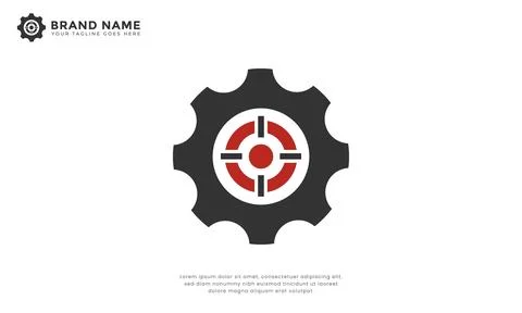 Gear Target Logo Stock Illustration