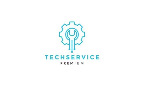 Gear tech tools kit logo vector icon illustration design Stock Illustration