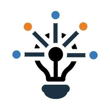 Gear, technology, bulb, light bulb, creative idea technology icon Stock Illustration