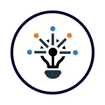 Gear, technology, bulb, light bulb, creative idea technology icon Stock Illustration