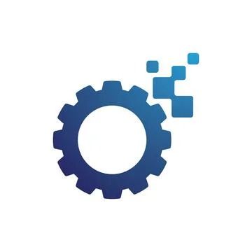 Gear technology logo 스톡 일러스트