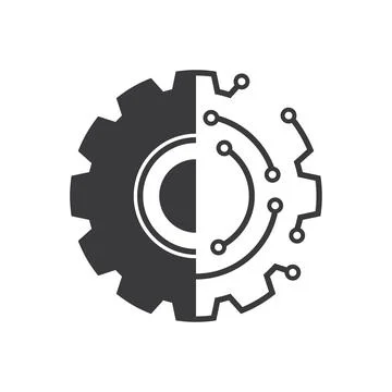 Gear technology logo Illustrazione stock