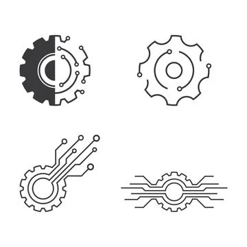 Gear technology logo Stock Illustration