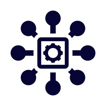 Gear, technology, microchip, modern technology icon イラスト素材