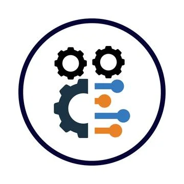 Gear, technology, microchip, modern technology icon Stockillustratie