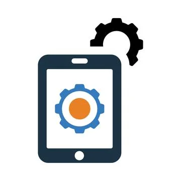 Gear, technology, mobile, mobile technology icon 库存插图