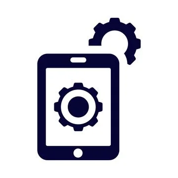 Gear, technology, mobile, mobile technology icon Stock Illustration
