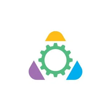 Gear  Template vector icon illustration Stock Illustration