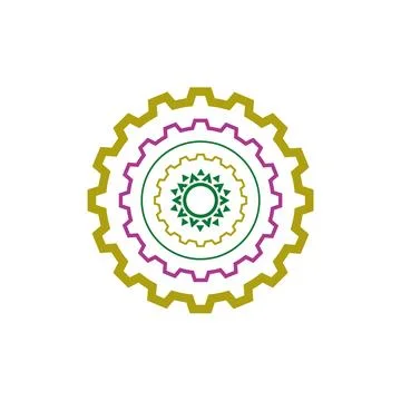 Gear Template vector icon illustration Stock Illustration