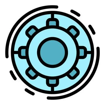 Gear thinking icon vector flat Stock Illustration