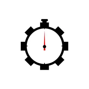 Gear time vector design template illustration Stock Illustration