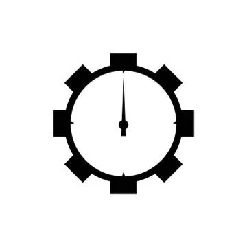 Gear time vector design template illustration Stock Illustration