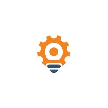 Gear Tool Light Bulb Logo Template 스톡 일러스트