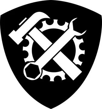 Gear, tools, locksmith, mechanic, logo Stock Illustration