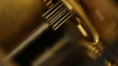 Gear train. Pendulum clock. Stock Footage 33591130