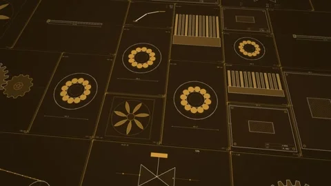 Gear Train Schematic Deck Perspective Industrial Drawing 스톡 동영상 343545743