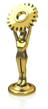 The gear trophy Stock Illustration