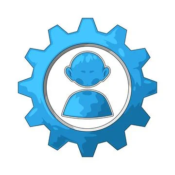 Gear with User illustration イラスト素材