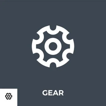Gear Vector Glyph Icon Illustrazione stock