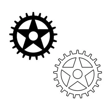 Gear vector icon in flat style.cog wheel isolated on transparent background.v Illustrazione stock