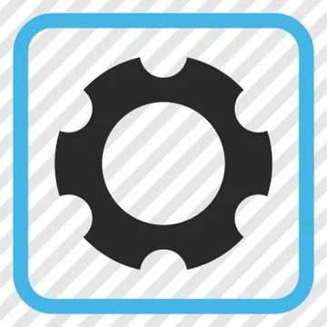 Gear Vector Icon In a Frame Stock Illustration