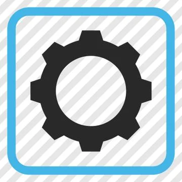 Gear Vector Icon In a Frame 스톡 일러스트