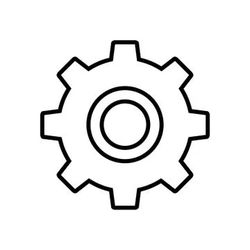 Gear vector icon Stock Illustration