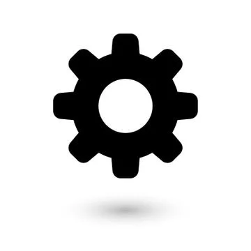 Gear vector icon Illustrazione stock