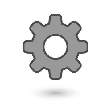 Gear vector icon Illustrazione stock