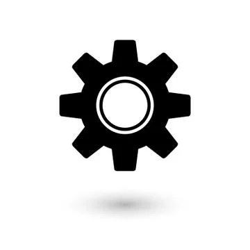 Gear vector icon Illustrazione stock