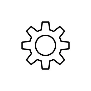 Gear vector icon Illustrazione stock