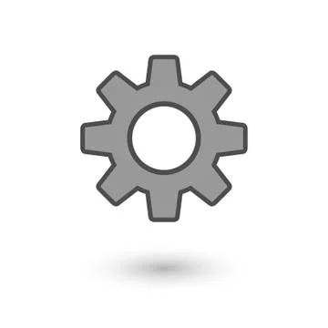 Gear vector icon Stock Illustration