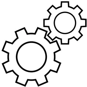 Gear vector icon Stock Illustration