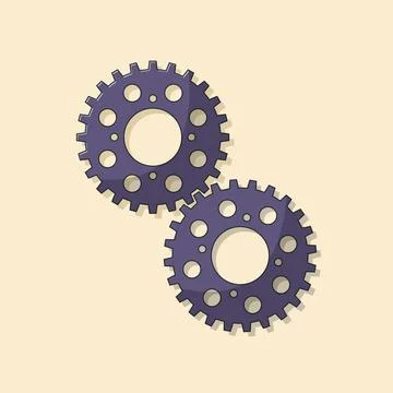 Gear Vector Icon Illustration. Cog Vector. Flat Cartoon Style Suitable for .. Stock Illustration