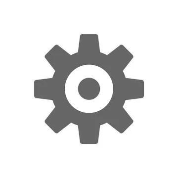 Gear vector icon, settings or working symbol Stock Illustration