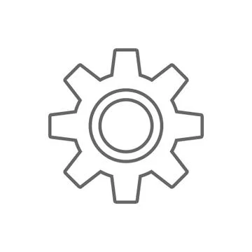 Gear vector icon, settings or working symbol Stock Illustration