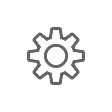 Gear vector icon, settings or working symbol Stock Illustration