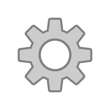 Gear vector icon, settings or working symbol Stock Illustration