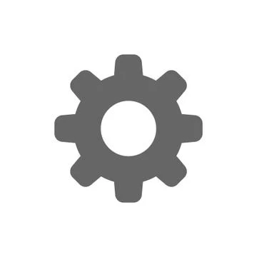 Gear vector icon, settings symbol Stock Illustration