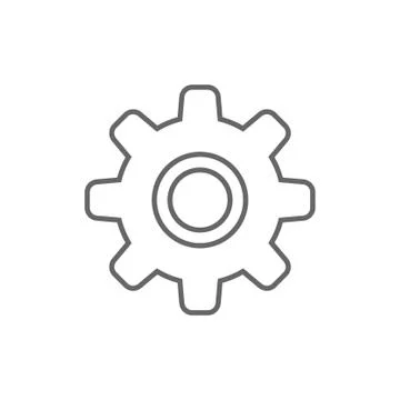 Gear vector icon, settings symbol Stock Illustration