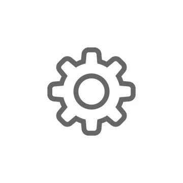 Gear vector icon, settings symbol Stock Illustration