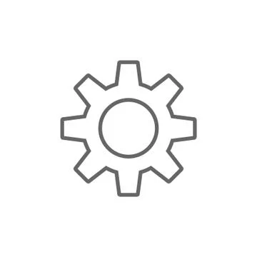 Gear vector icon, settings symbol Stock Illustration