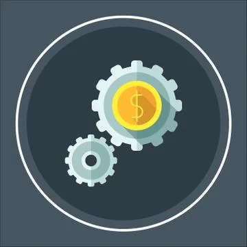 Gear vector icon. Web design icon. Stock Illustration