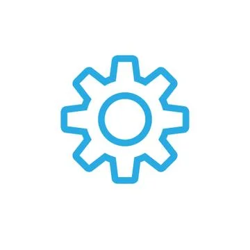 Gear vector linear icon Illustrazione stock