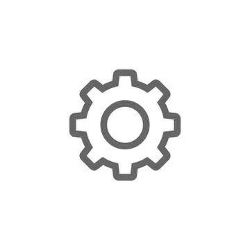 Gear vector outline icon Stock Illustration