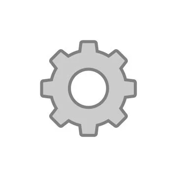 Gear vector outline icon Stock Illustration
